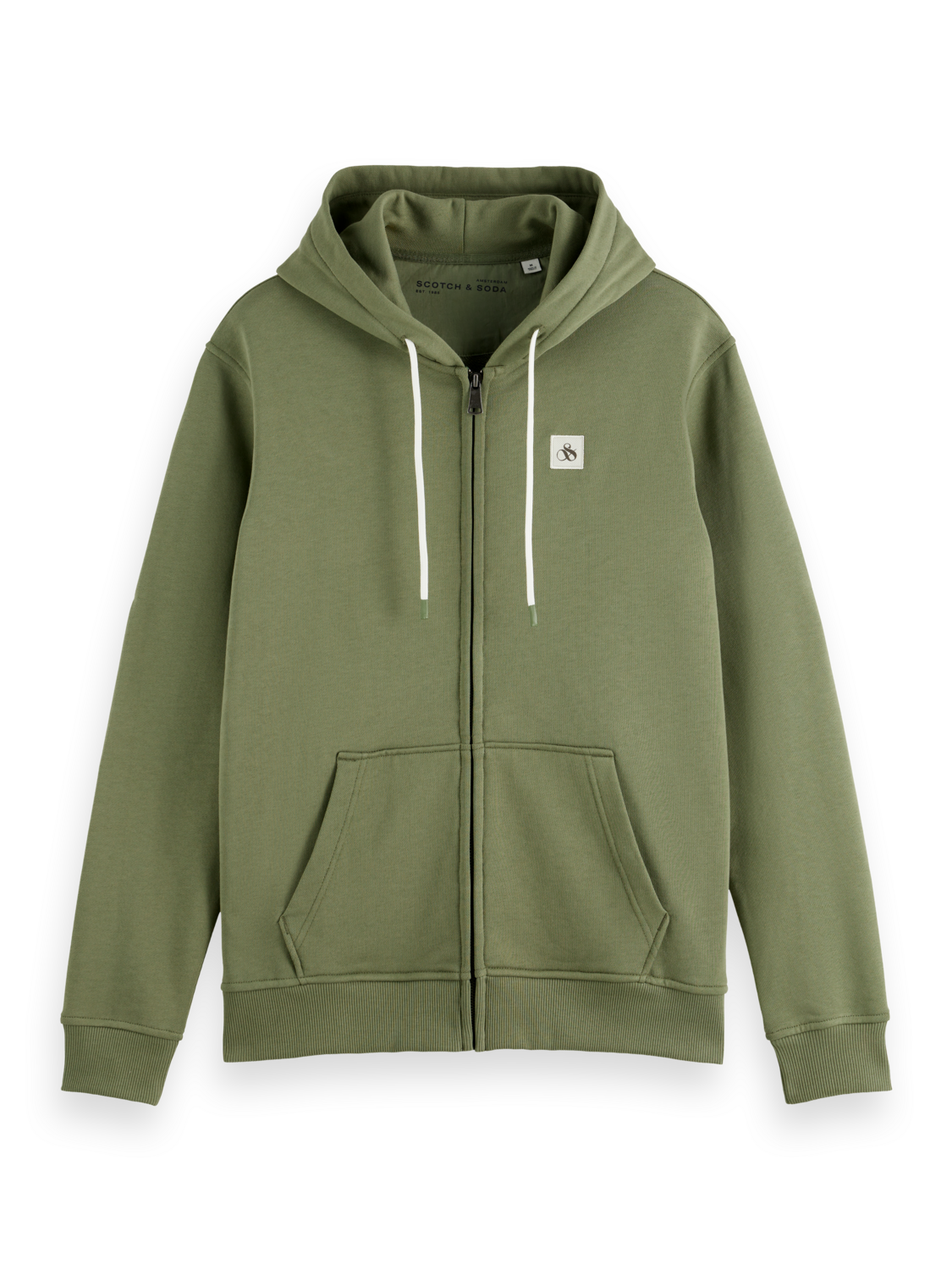 ESSENTIAL LOGO BADGE ZIP-THROUGH HOODIE