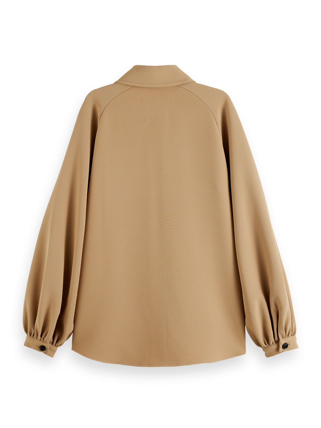 CREPE PEASANT SLEEVE OVERSHIRT