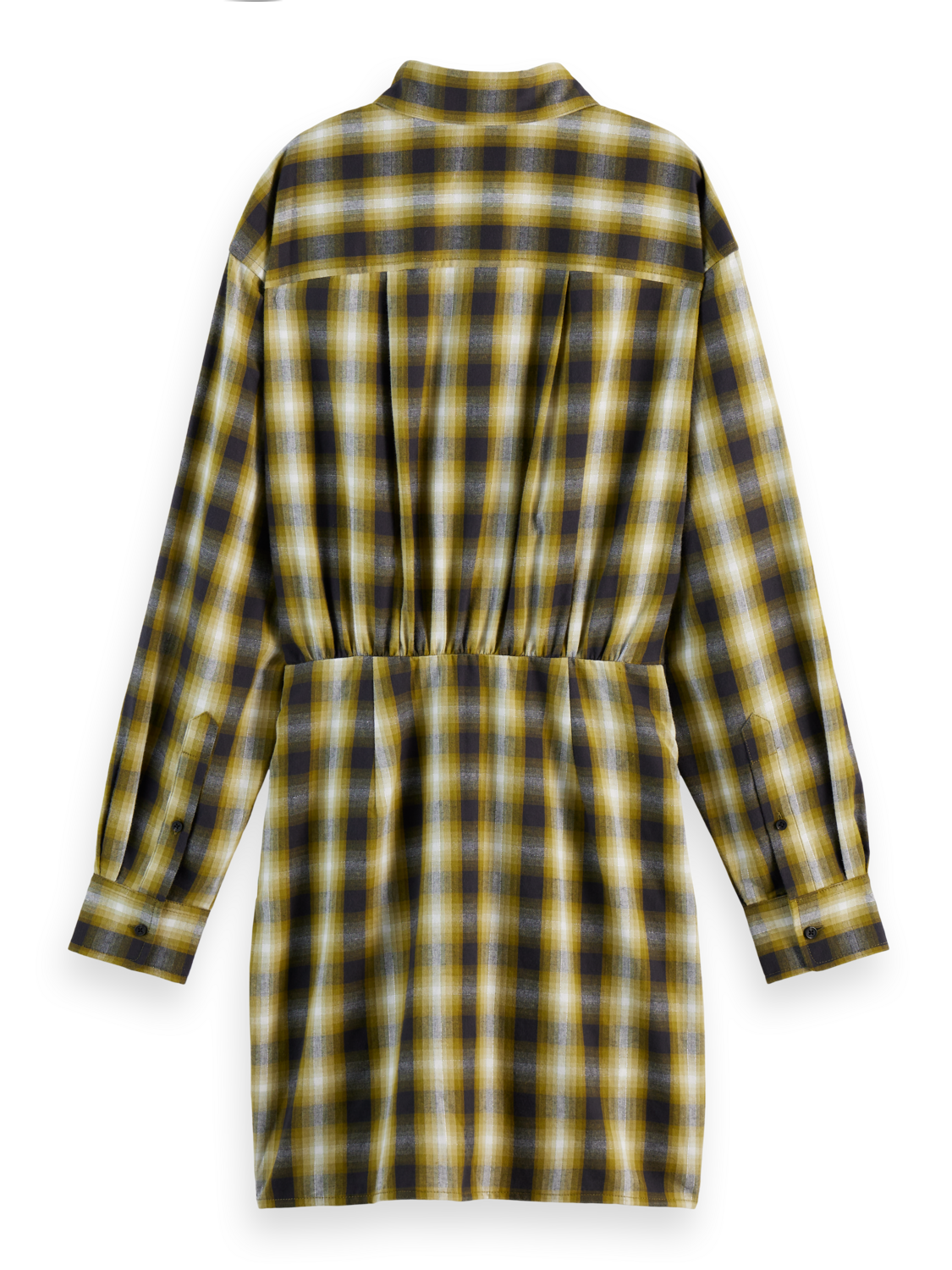 FLANNEL MINI WRAP DRESS