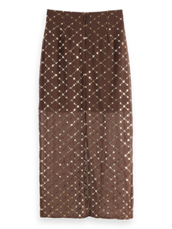 TUBE SKIRT WITH EMBELLISHMENTS