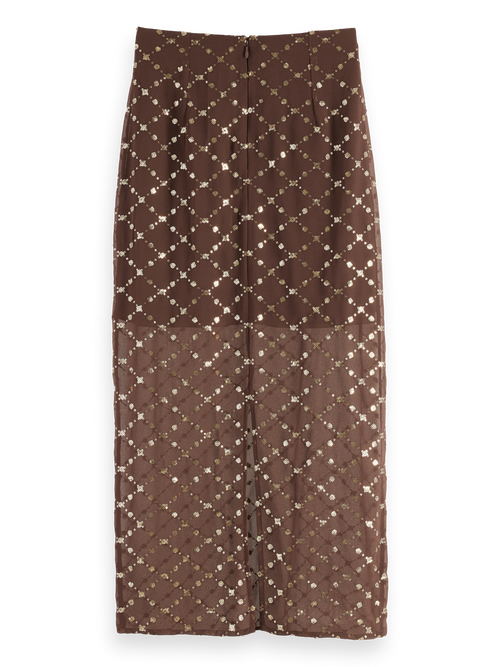 TUBE SKIRT WITH EMBELLISHMENTS