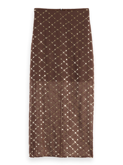 TUBE SKIRT WITH EMBELLISHMENTS