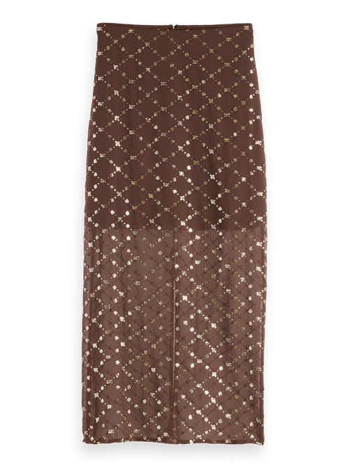 TUBE SKIRT WITH EMBELLISHMENTS