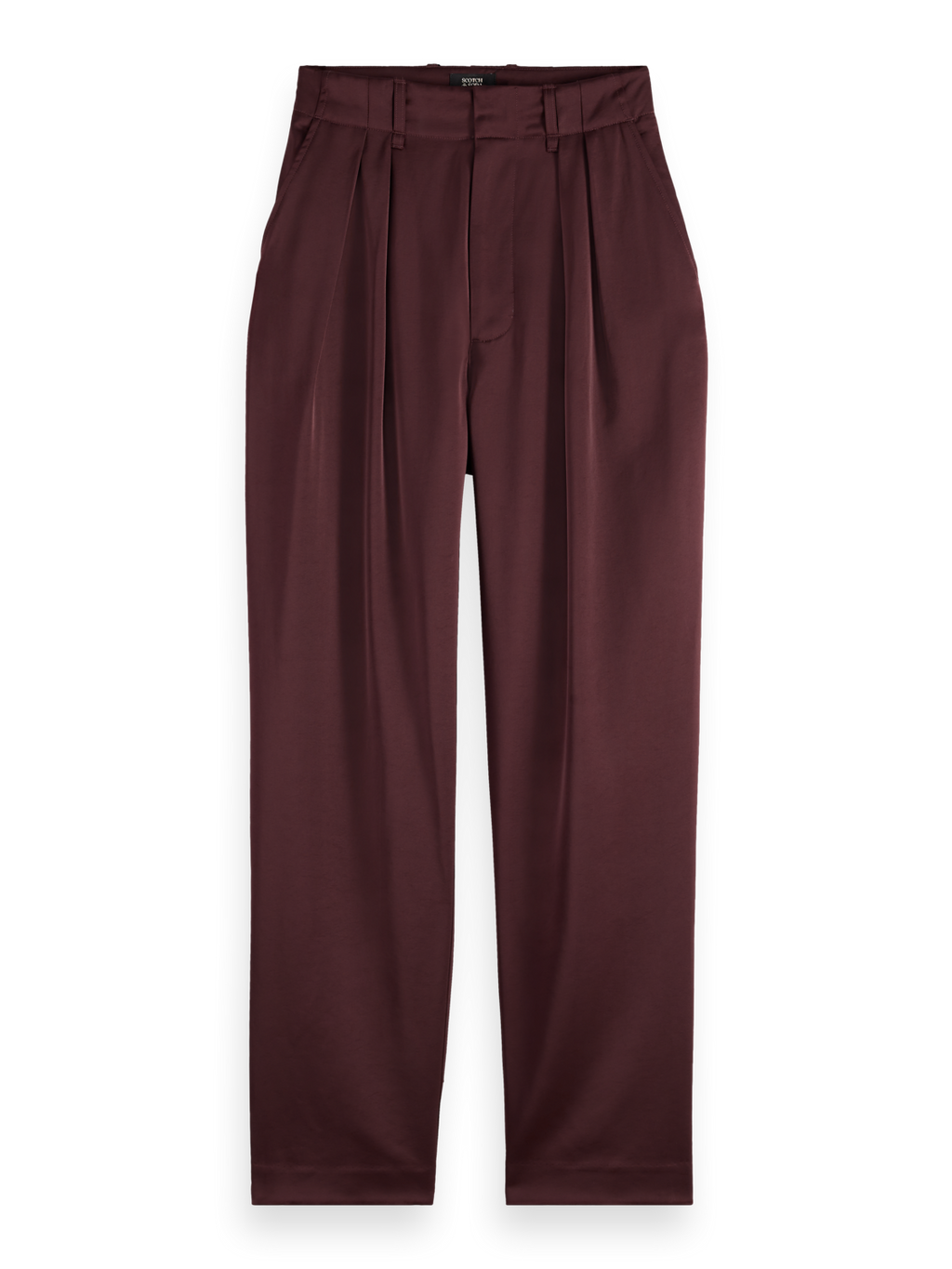 FAYE SATIN HIGH RISE RELAXED TAPERED LEG