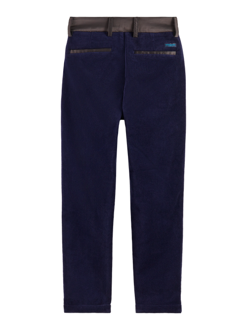 RELAXED SLIM-FIT VELVET DRESSED PANTS