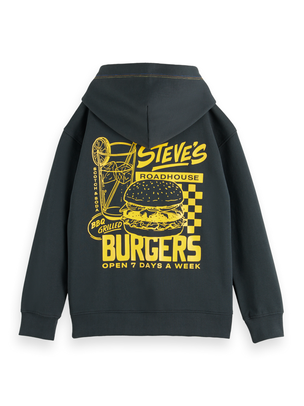 OVERSIZED ARTWORK ZIP THROUGH HOODIE