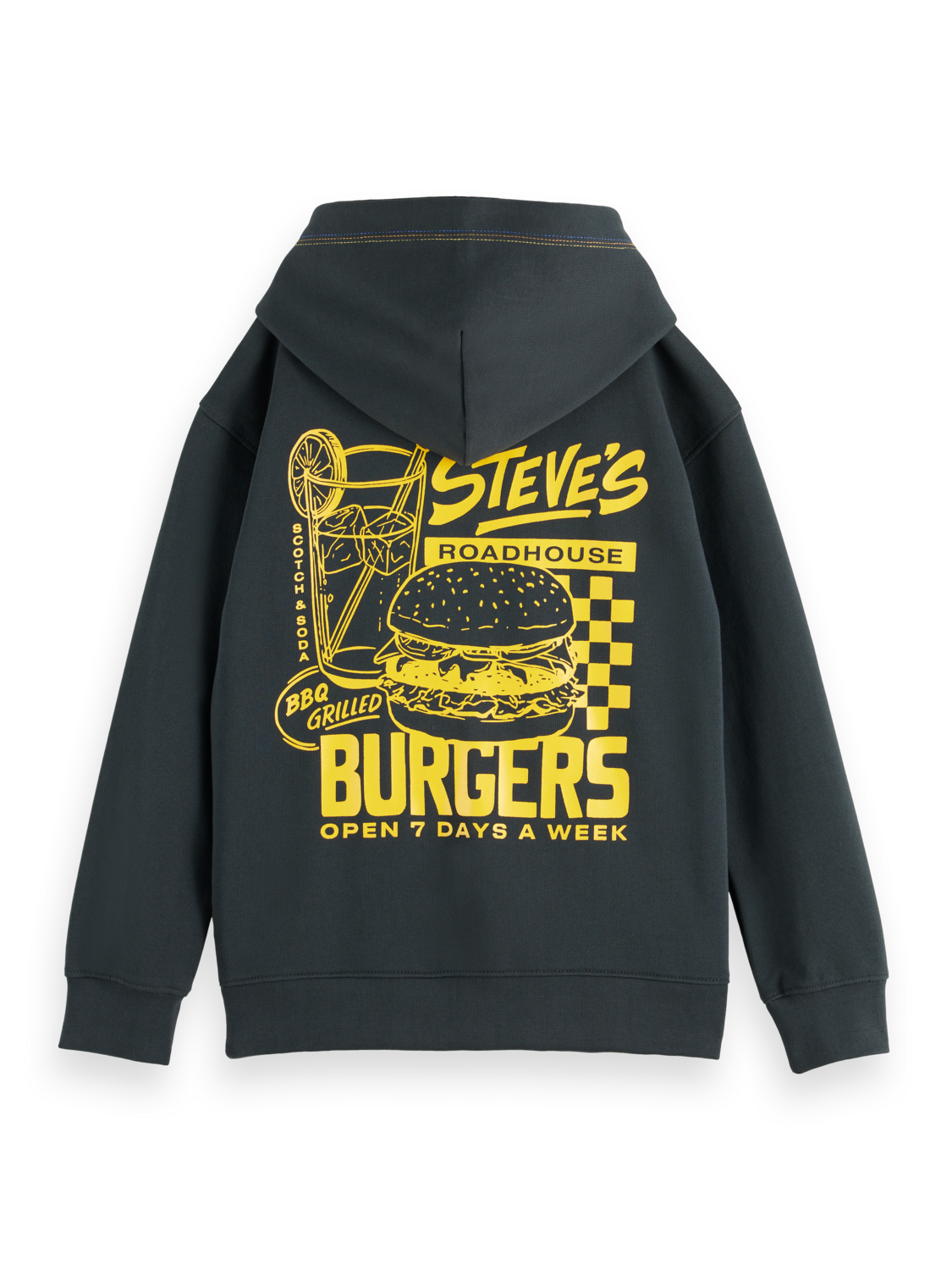 OVERSIZED ARTWORK ZIP THROUGH HOODIE