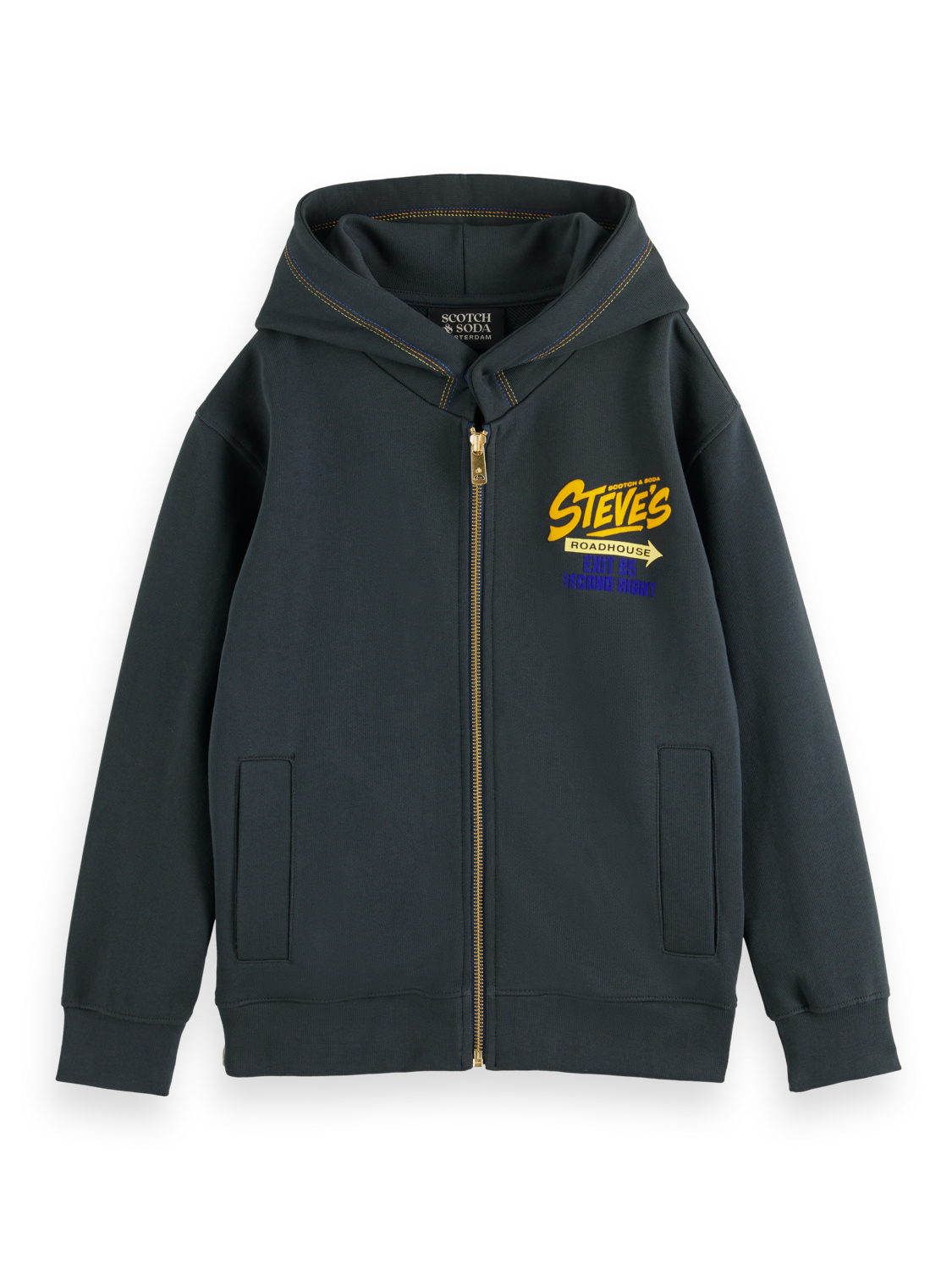 OVERSIZED ARTWORK ZIP THROUGH HOODIE