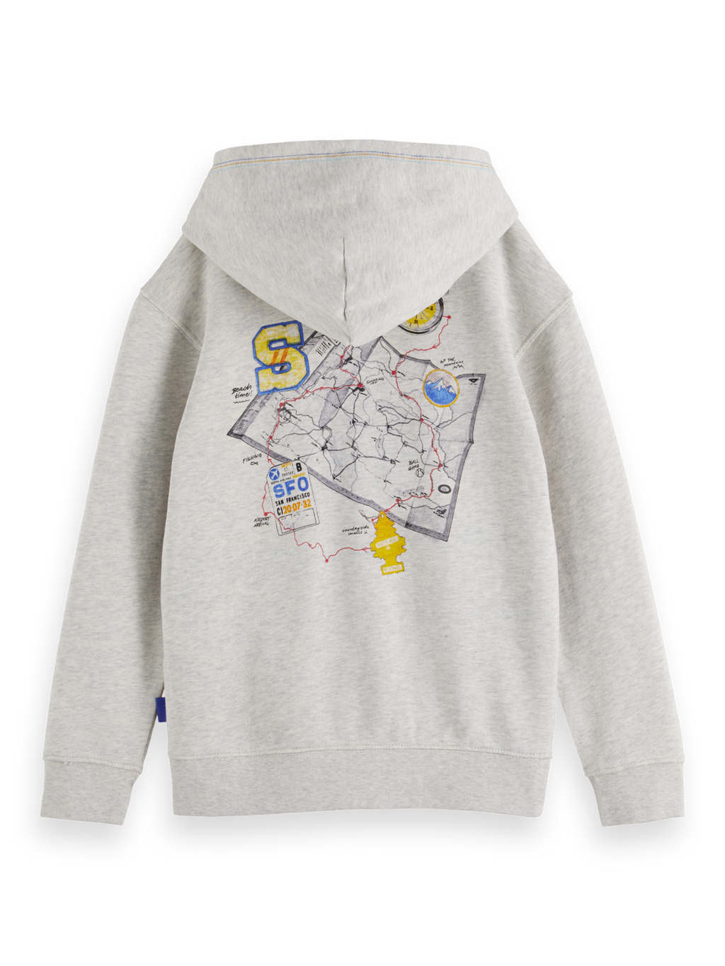 RELAXED-FIT ZIP-THROUGH ARTWORK HOODIE