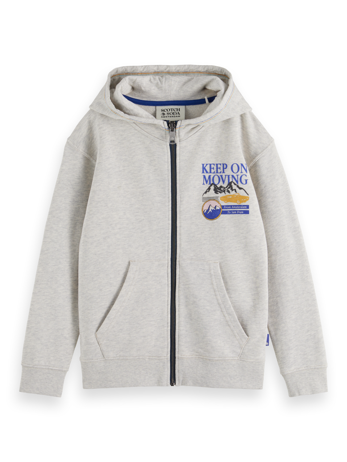 RELAXED-FIT ZIP-THROUGH ARTWORK HOODIE