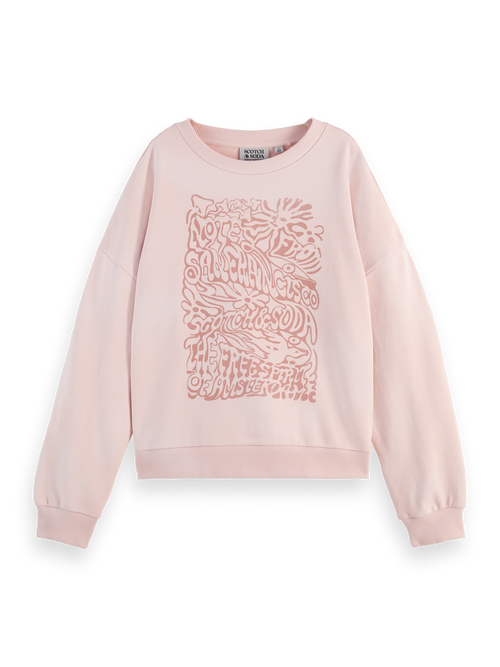 CHEST ARTWORK BOYFRIEND FIT SWEATSHIRT