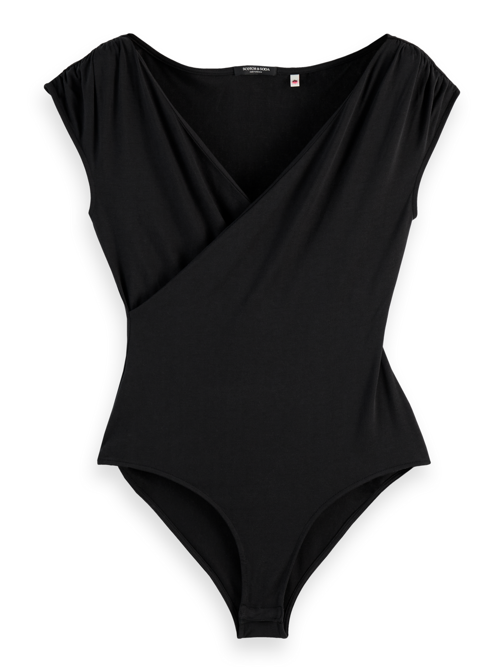 DRAPED SLEEVELESS FITTED BODY