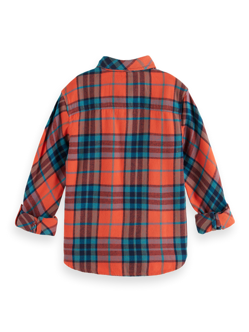 REGULAR-FIT YARN-DYED CHECKED FLANNEL SHIRT