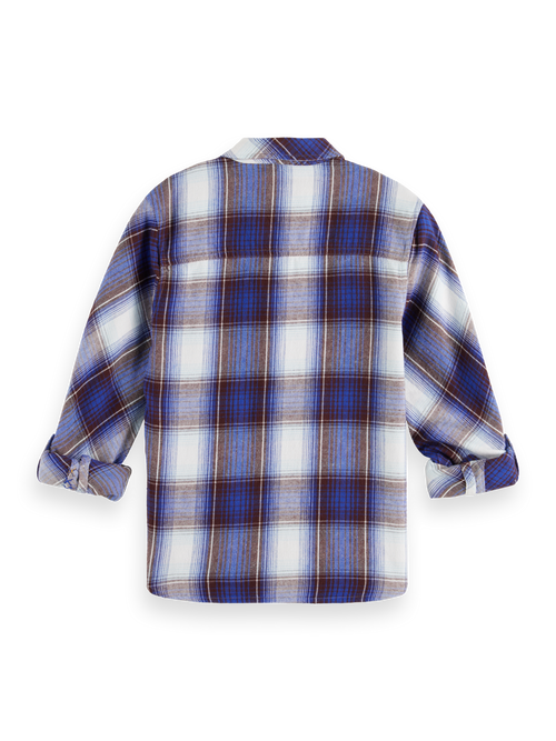 REGULAR-FIT YARN-DYED CHECKED FLANNEL SHIRT