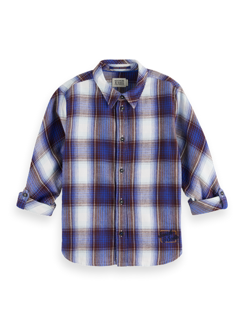 REGULAR-FIT YARN-DYED CHECKED FLANNEL SHIRT