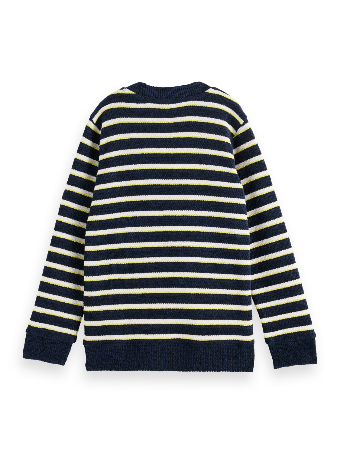 STRIPED FELPA CREWNECK