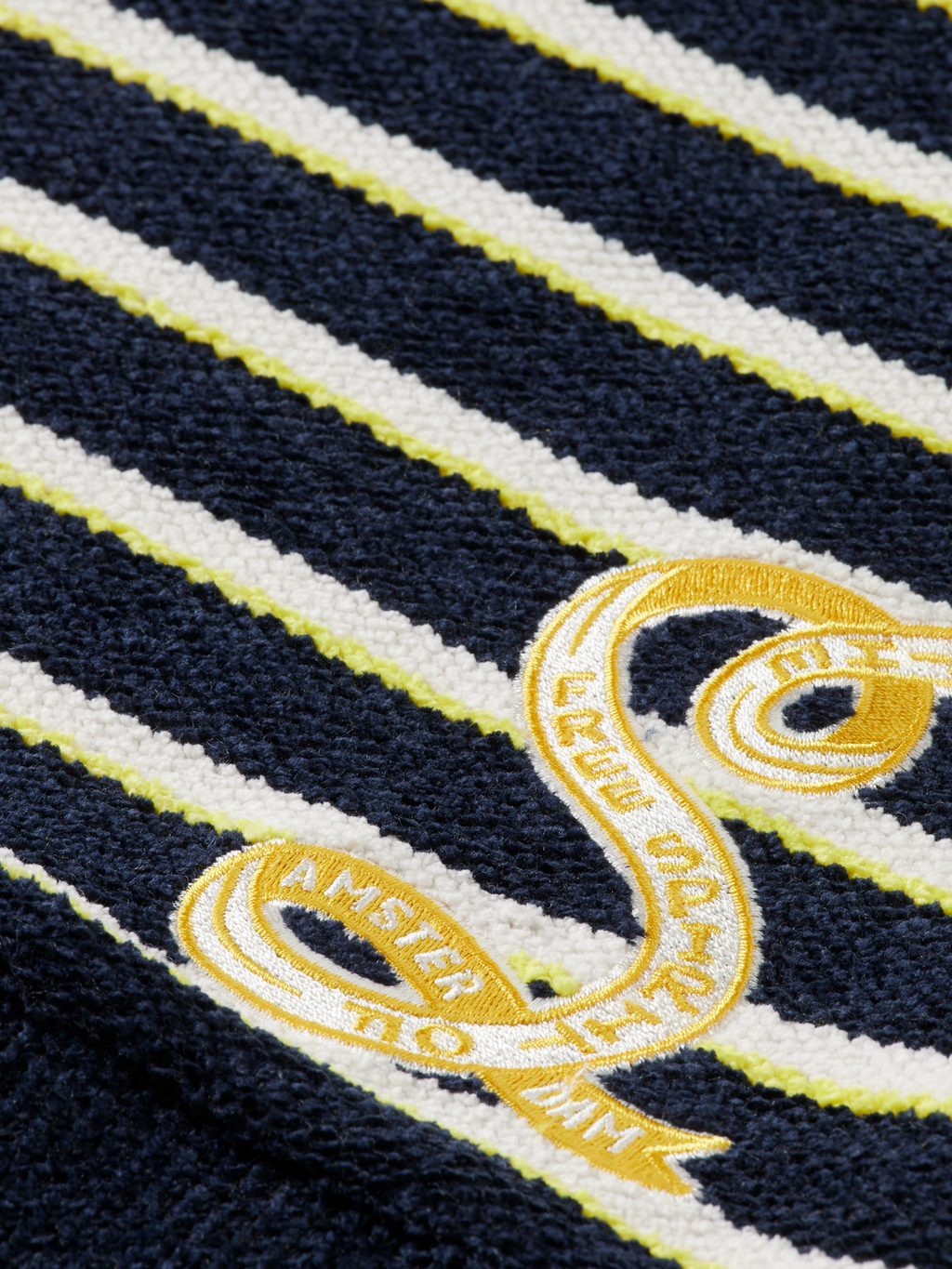 STRIPED FELPA CREWNECK