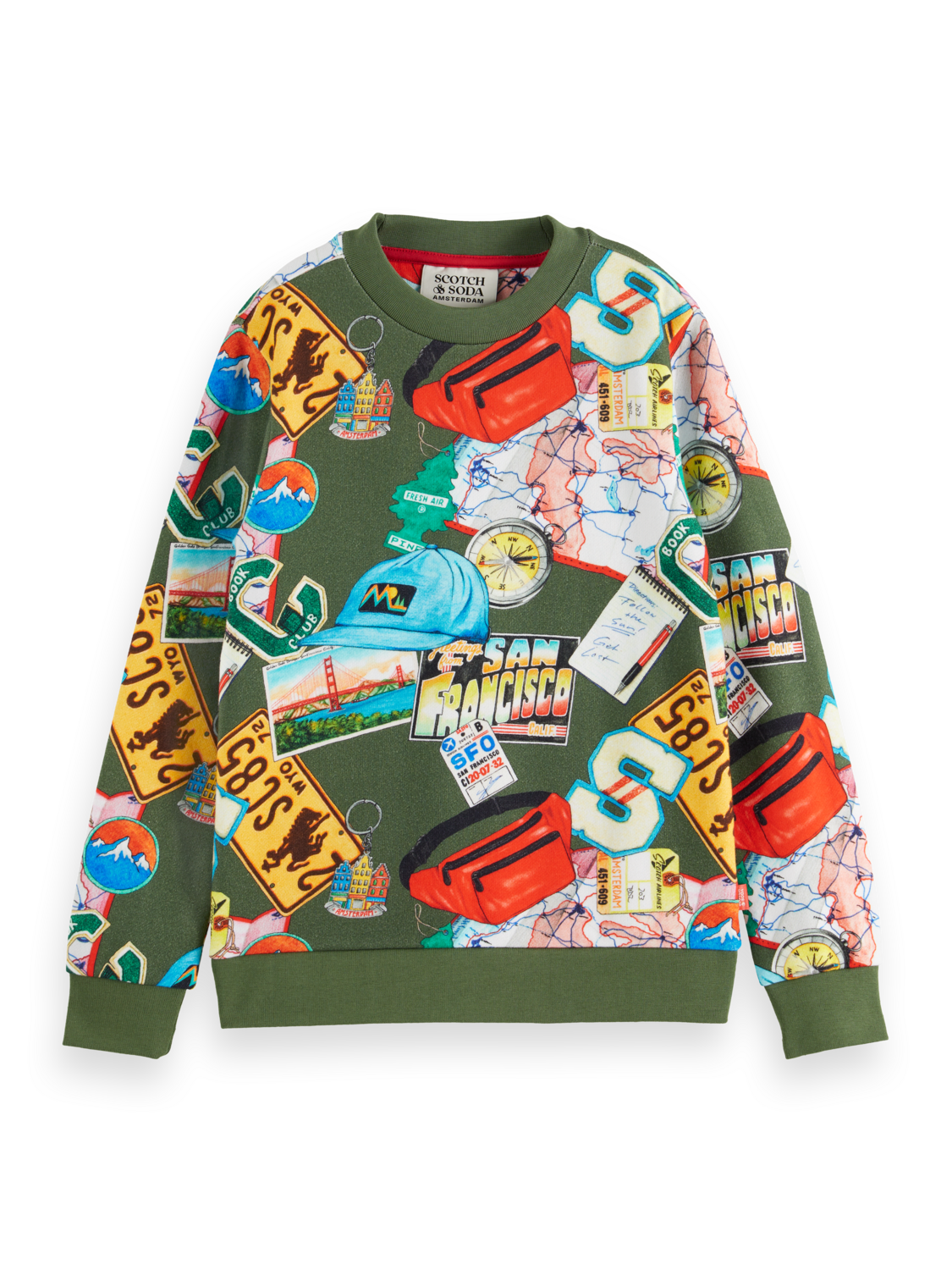REGULAR-FIT ALLOVER PRINTED SWEATSHIRT