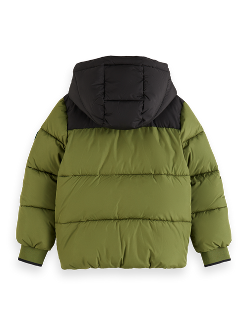 WATER REPELLENT HOODED PUFFER JACKET