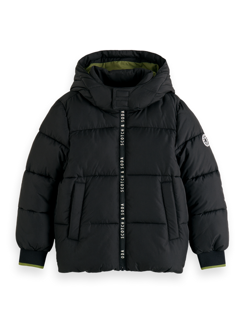 WATER REPELLENT HOODED PUFFER JACKET