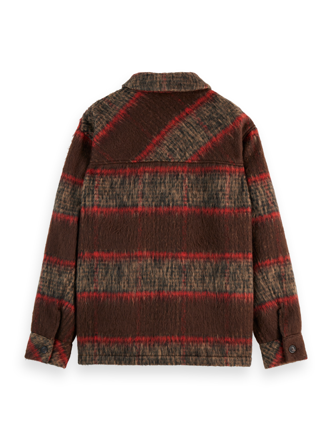 BRUSHED WOOL BLEND OVERSHIRT