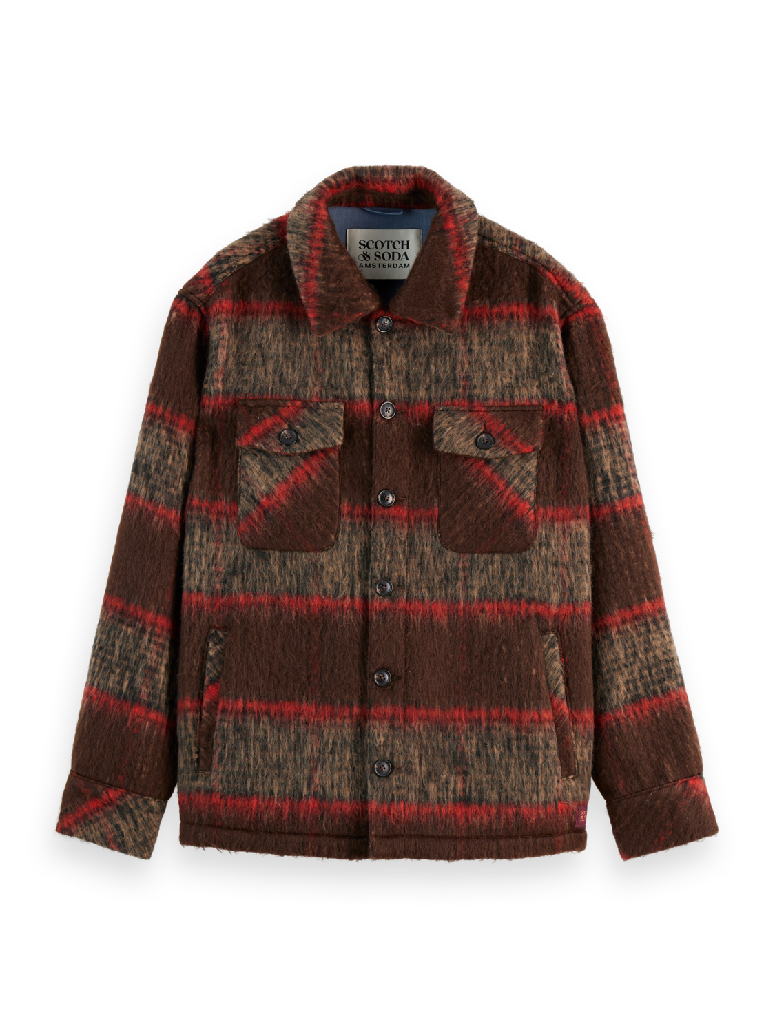 BRUSHED WOOL BLEND OVERSHIRT