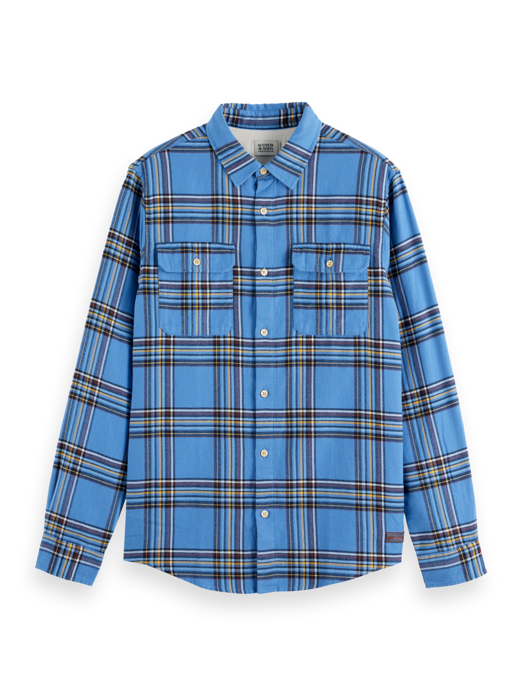 REGULAR FIT MULTICOLOURED FLANNEL CHECK SHIRT