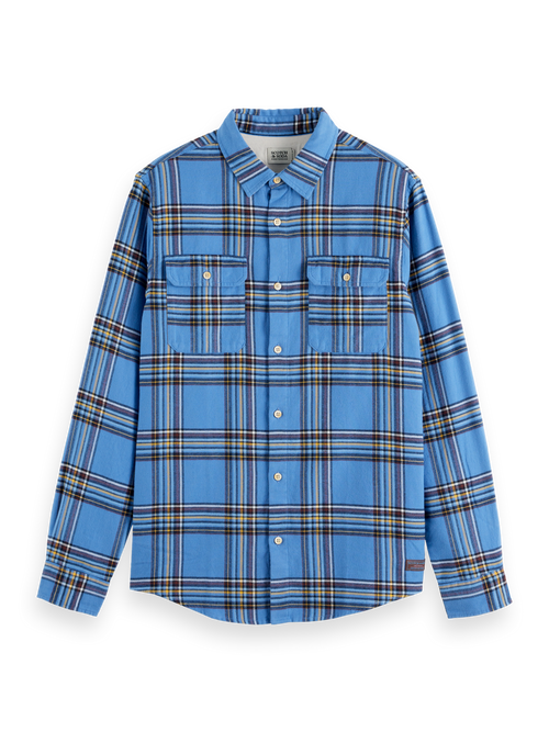 REGULAR FIT MULTICOLOURED FLANNEL CHECK SHIRT