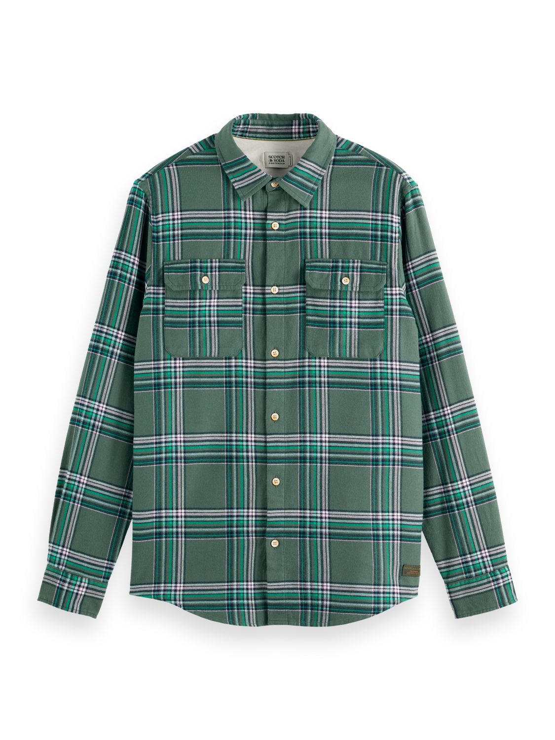 REGULAR FIT MULTICOLOURED FLANNEL CHECK SHIRT