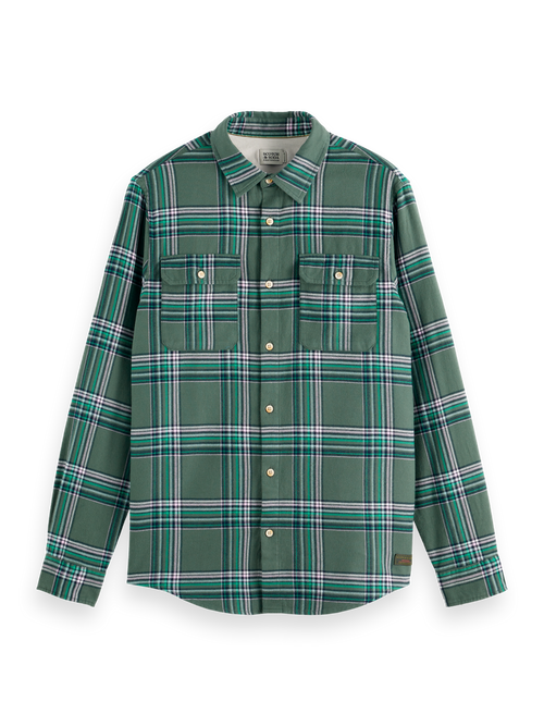 REGULAR FIT MULTICOLOURED FLANNEL CHECK SHIRT