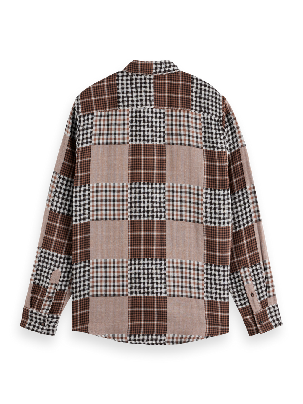 REGULAR FIT PATCHWORK FLANNEL SHIRT