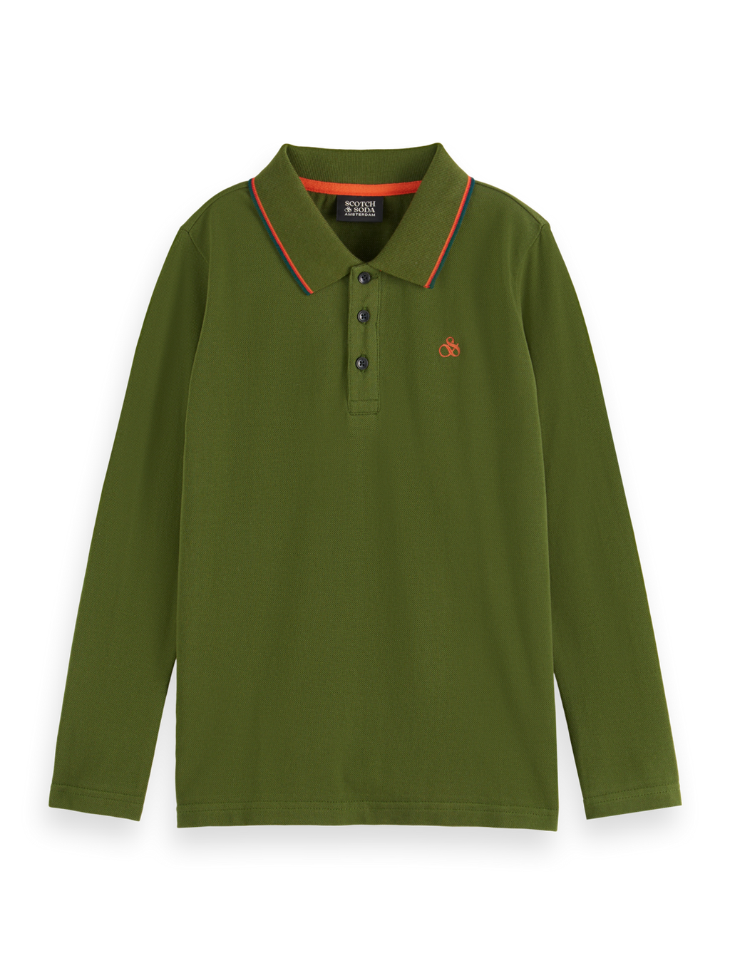 Boys LONG-SLEEVED POLO WITH TIPPING