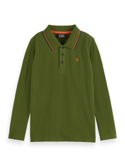 LONG-SLEEVED POLO WITH TIPPING