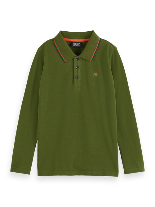 LONG-SLEEVED POLO WITH TIPPING