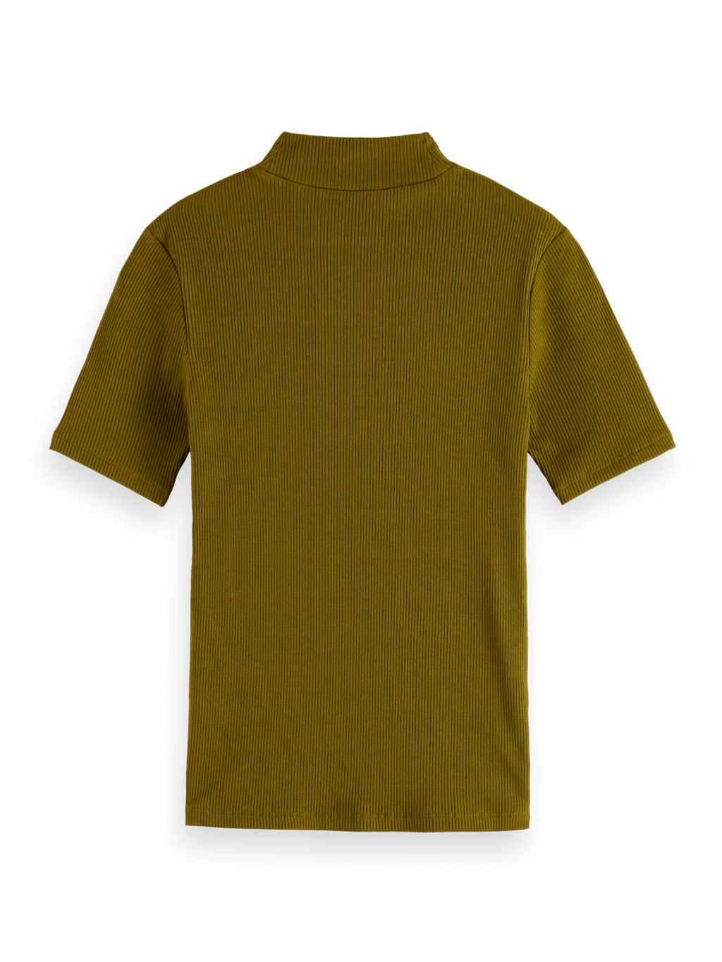 MOCK NECK RIB T-SHIRT