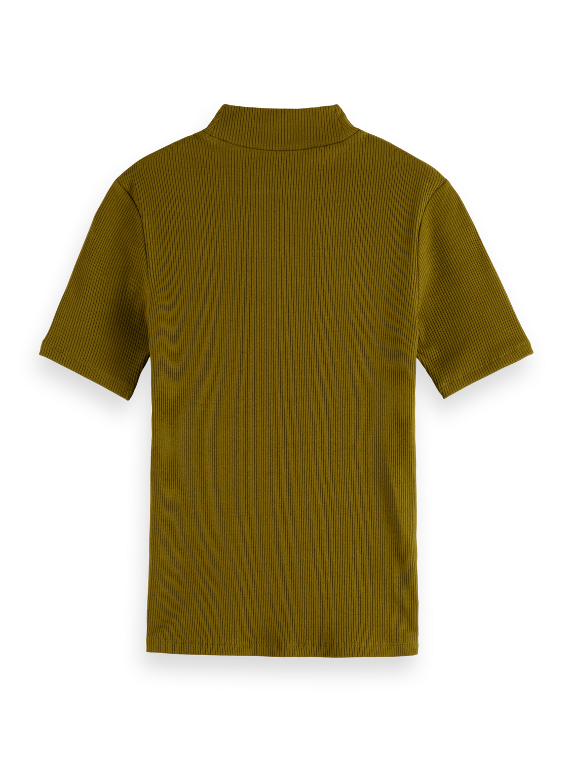 MOCK NECK RIB T-SHIRT