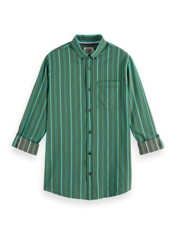 REGULAR FIT YARN DYE STRIPE SHIRT