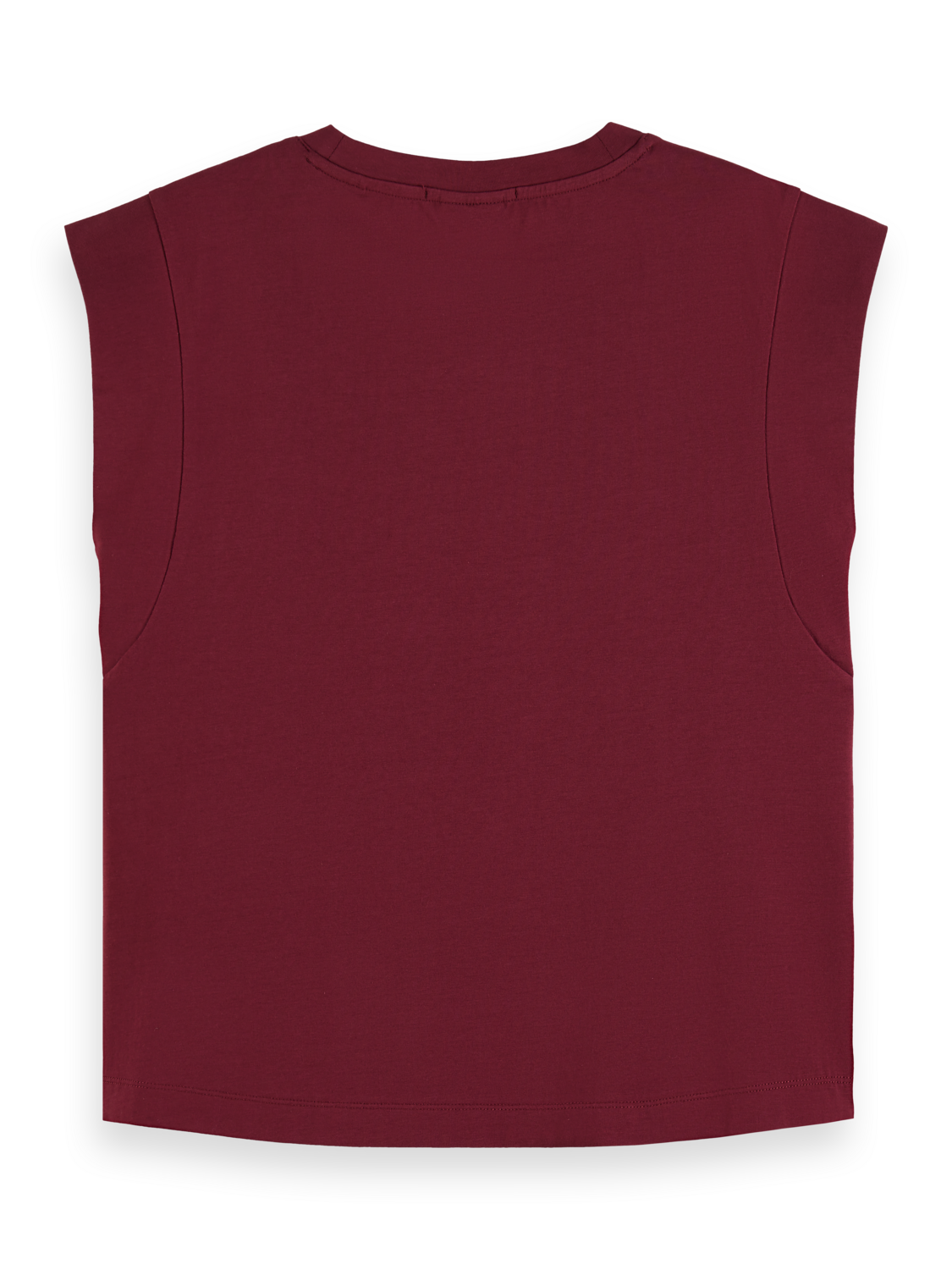 MERCERISED T-SHIRT WITH SHOULDER DETAIL