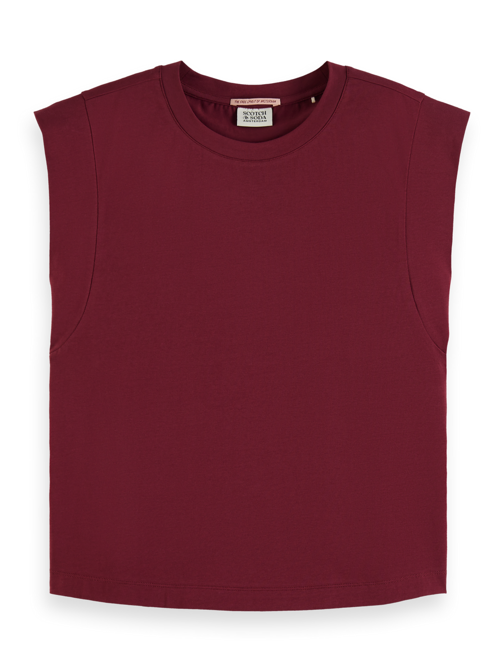 MERCERISED T-SHIRT WITH SHOULDER DETAIL