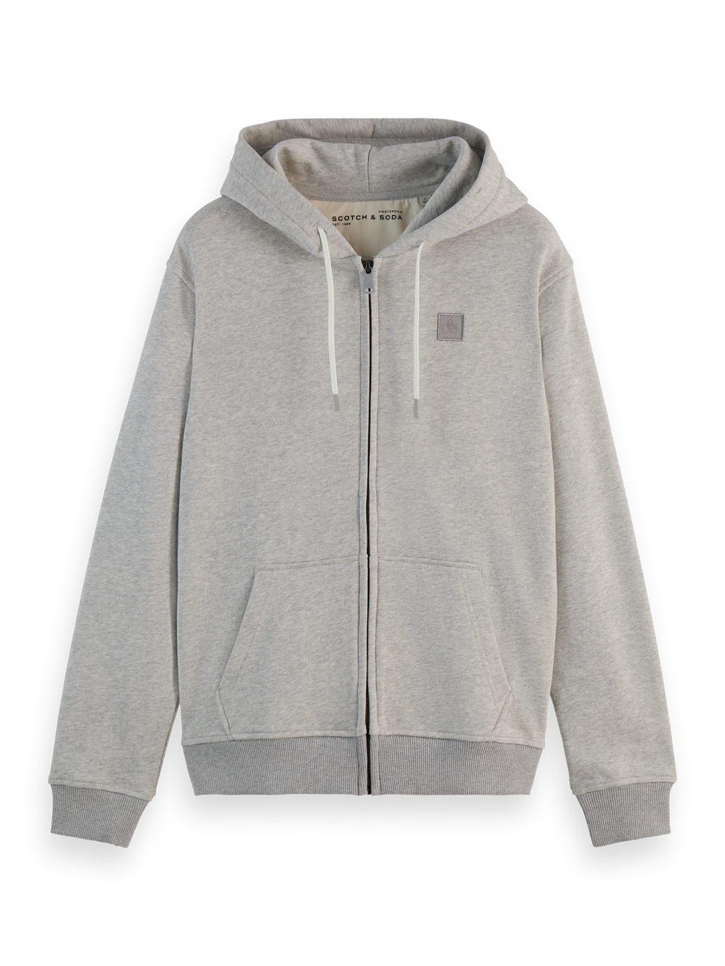LOGO BADGE ZIP-THROUGH HOODIE