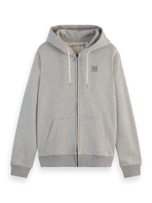 ESSENTIAL LOGO BADGE ZIP-THROUGH HOODIE