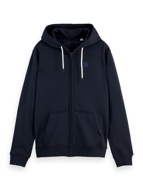 ESSENTIAL LOGO BADGE ZIP-THROUGH HOODIE