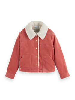 CORDUROY JACKET WITH SHERPA LINING