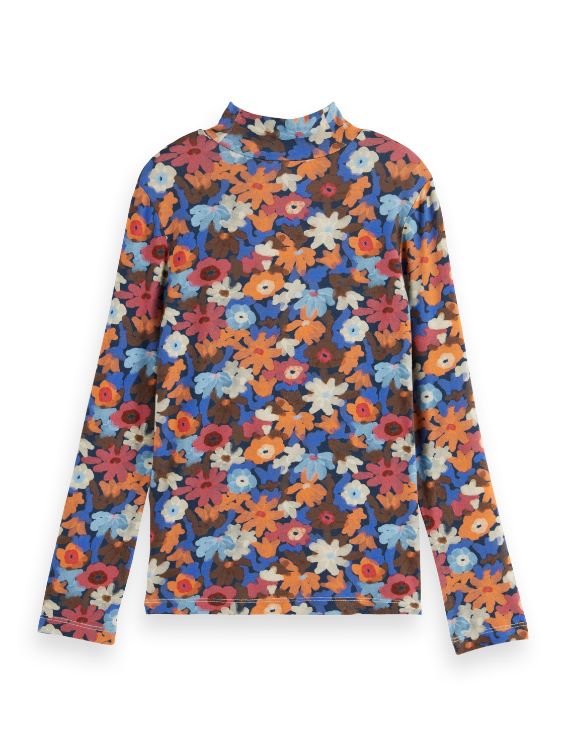 Girls PRINTED MOCK NECK LONG-SLEEVED T-SHIRT