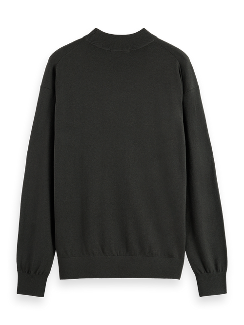 DROPPED SHOULDER MOCK NECK SWEATER