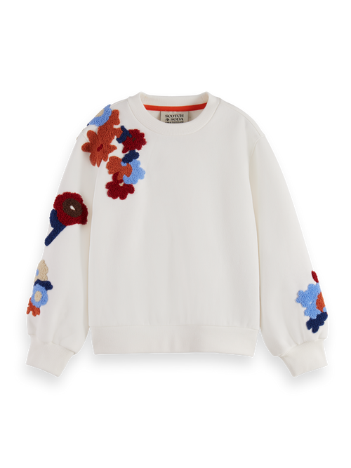 RELAXED-FIT EMBROIDERED CREWNECK