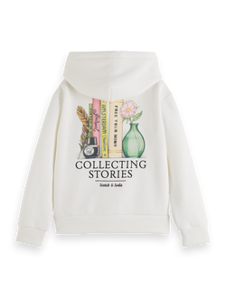 RELAXED-FIT ZIP-THROUGH HOODIE WITH ARTWORKS