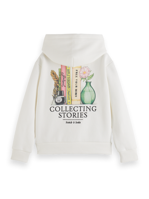 RELAXED-FIT ZIP-THROUGH HOODIE WITH ARTWORKS