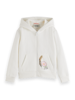 RELAXED-FIT ZIP-THROUGH HOODIE WITH ARTWORKS