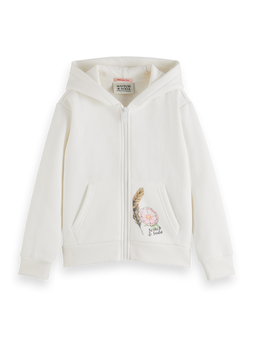 RELAXED-FIT ZIP-THROUGH HOODIE WITH ARTWORKS